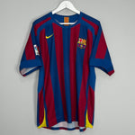 Shop 2005/06 BARCELONA MESSI #10 HOME SHIRT (L) NIKE, classic football shirts, vintage football shirts & retro soccer jerseys at Cult Kits