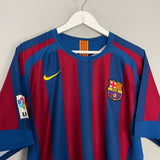 Shop 2005/06 BARCELONA MESSI #10 HOME SHIRT (L) NIKE, classic football shirts, vintage football shirts & retro soccer jerseys at Cult Kits