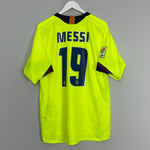 Shop 2005/06 BARCELONA MESSI #19 AWAY SHIRT (L) NIKE, classic football shirts, vintage football shirts & retro soccer jerseys at Cult Kits