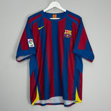 Shop 2005/06 BARCELONA MESSI #19 HOME SHIRT (L) NIKE, classic football shirts, vintage football shirts & retro soccer jerseys at Cult Kits