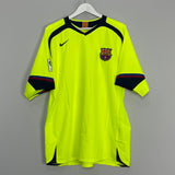 Shop 2005/06 BARCELONA MESSI #30 AWAY SHIRT (XL) NIKE, classic football shirts, vintage football shirts & retro soccer jerseys at Cult Kits