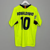 Shop 2005/06 BARCELONA RONALDINHO #10 AWAY SHIRT (L) NIKE, classic football shirts, vintage football shirts & retro soccer jerseys at Cult Kits