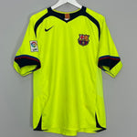Shop 2005/06 BARCELONA RONALDINHO #10 AWAY SHIRT (L) NIKE, classic football shirts, vintage football shirts & retro soccer jerseys at Cult Kits