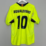 Shop 2005/06 BARCELONA RONALDINHO #10 AWAY SHIRT (L) NIKE, classic football shirts, vintage football shirts & retro soccer jerseys at Cult Kits