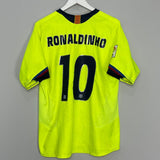 Shop 2005/06 BARCELONA RONALDINHO #10 AWAY SHIRT (L) NIKE, classic football shirts, vintage football shirts & retro soccer jerseys at Cult Kits
