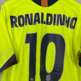 Shop 2005/06 BARCELONA RONALDINHO #10 AWAY SHIRT (L) NIKE, classic football shirts, vintage football shirts & retro soccer jerseys at Cult Kits
