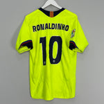 Shop 2005/06 BARCELONA RONALDINHO #10 AWAY SHIRT (L) NIKE, classic football shirts, vintage football shirts & retro soccer jerseys at Cult Kits