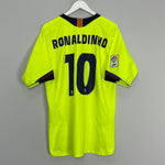 Shop 2005/06 BARCELONA RONALDINHO #10 AWAY SHIRT (L) NIKE, classic football shirts, vintage football shirts & retro soccer jerseys at Cult Kits