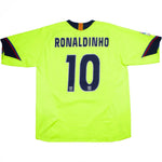 Buy 2005/06 Barcelona Ronaldinho 10 Away Shirt (XXL) Nike ~ Free worldwide shipping ~ Authentic Vintage Football Shirts from Cult Kits