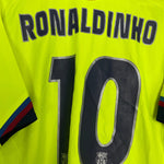 Shop 2005/06 BARCELONA RONALDINHO #10 C/L AWAY SHIRT (L) NIKE, classic football shirts, vintage football shirts & retro soccer jerseys at Cult Kits