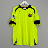 Shop 2005/06 BARCELONA RONALDINHO #10 C/L AWAY SHIRT (L) NIKE, classic football shirts, vintage football shirts & retro soccer jerseys at Cult Kits