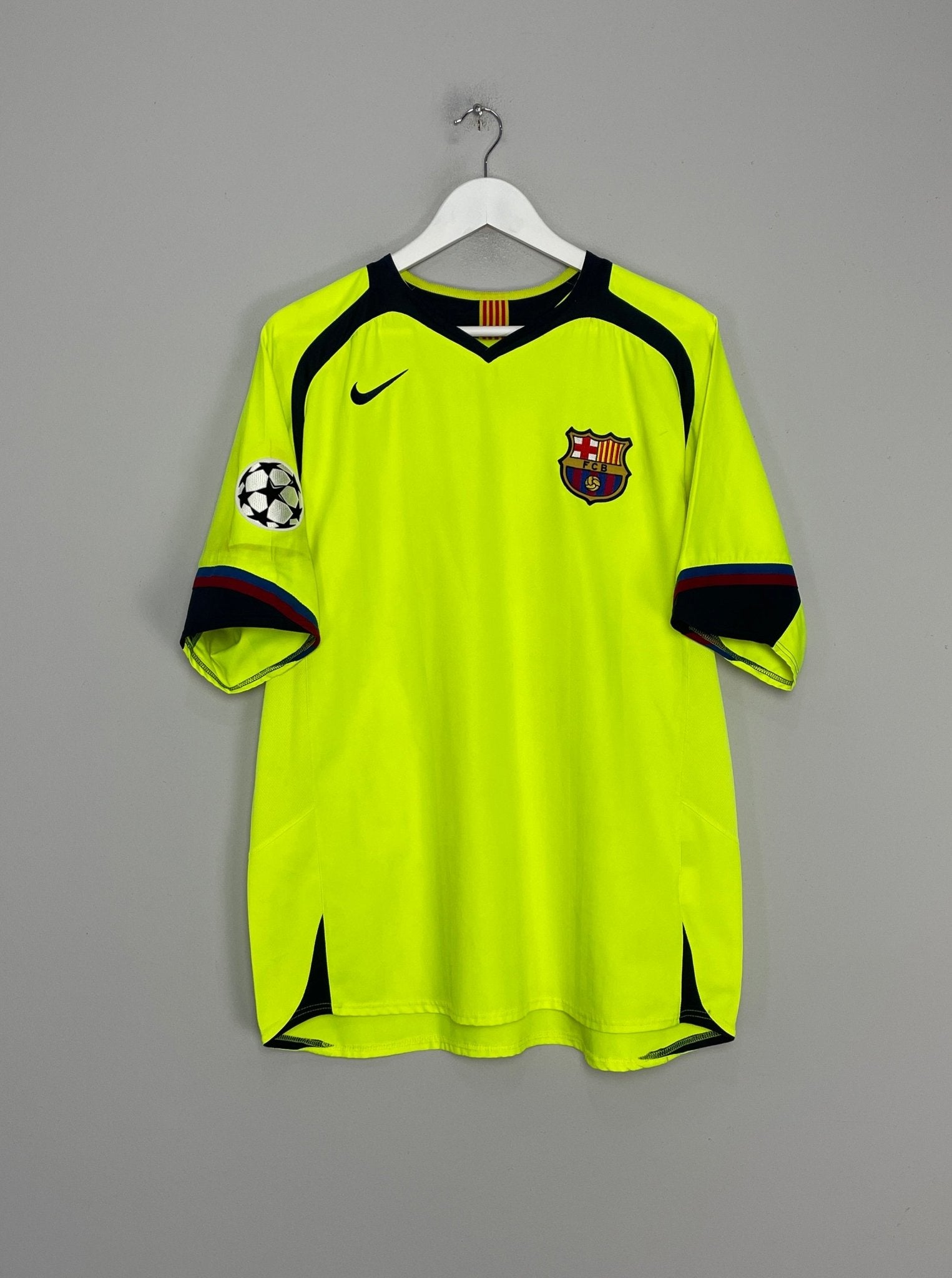 Shop 2005/06 BARCELONA RONALDINHO #10 C/L AWAY SHIRT (L) NIKE, classic football shirts, vintage football shirts & retro soccer jerseys at Cult Kits