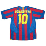 Buy 2005/06 BARCELONA RONALDINHO 10 HOME SHIRT (L) NIKE ~ Free worldwide shipping available ~ Authentic Vintage Football Shirts from Cult Kits