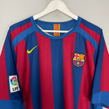 Shop 2005/06 BARCELONA RONALDINHO #10 HOME SHIRT (XL) NIKE, classic football shirts, vintage football shirts & retro soccer jerseys at Cult Kits