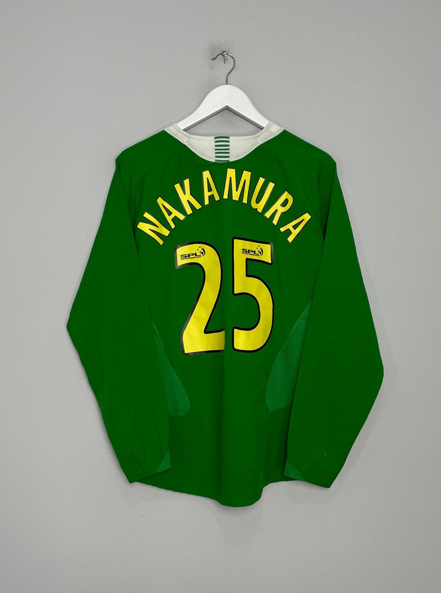 Shop 2005/06 CELTIC NAKAMURA #25 L/S HOME SHIRT (S/M) NIKE, classic football shirts, vintage football shirts & retro soccer jerseys at Cult Kits