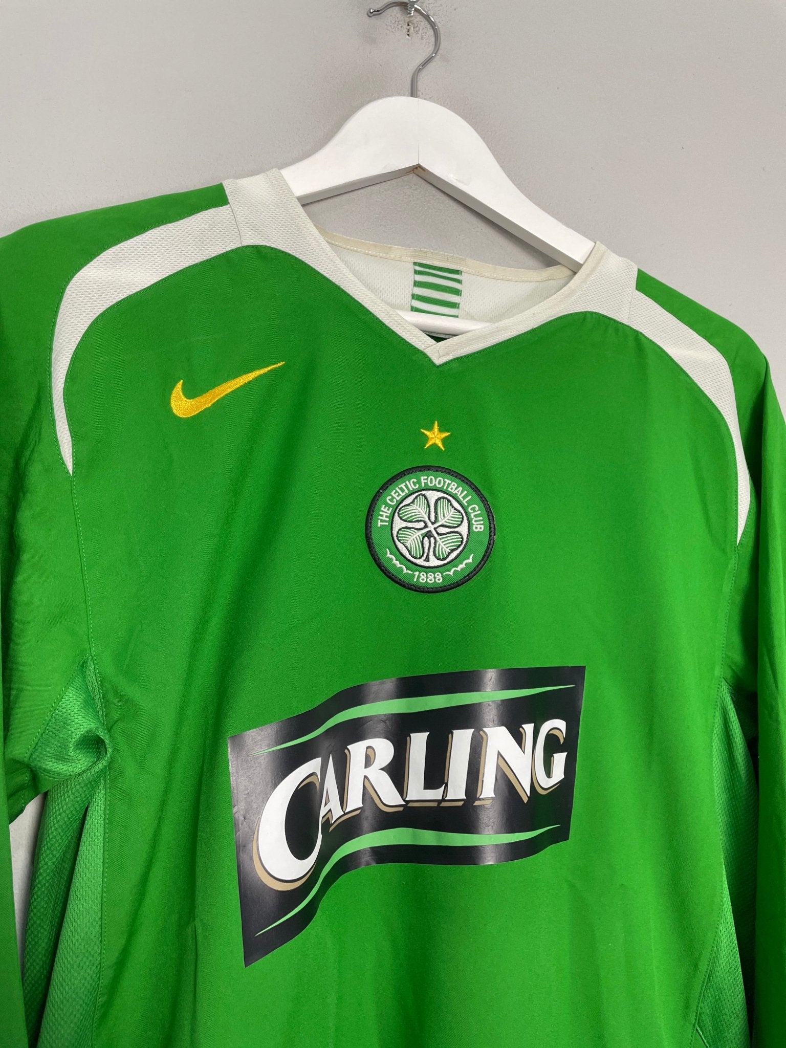 Shop 2005/06 CELTIC NAKAMURA #25 L/S HOME SHIRT (S/M) NIKE, classic football shirts, vintage football shirts & retro soccer jerseys at Cult Kits