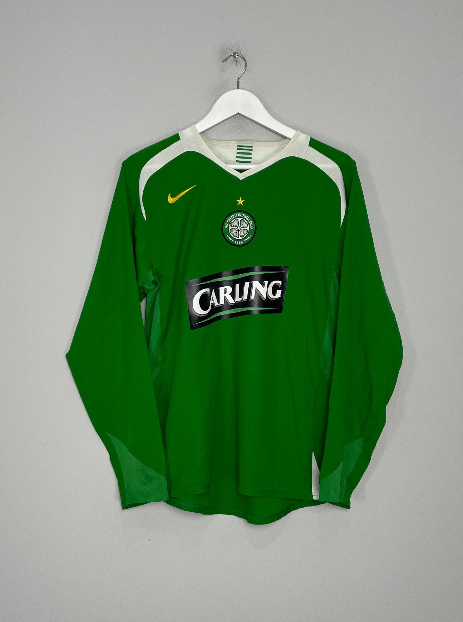 Shop 2005/06 CELTIC NAKAMURA #25 L/S HOME SHIRT (S/M) NIKE, classic football shirts, vintage football shirts & retro soccer jerseys at Cult Kits