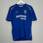 Shop 2005/06 CHELSEA DROGBA #15 *CENTENARY* HOME SHIRT (L) UMBRO, classic football shirts, vintage football shirts & retro soccer jerseys at Cult Kits
