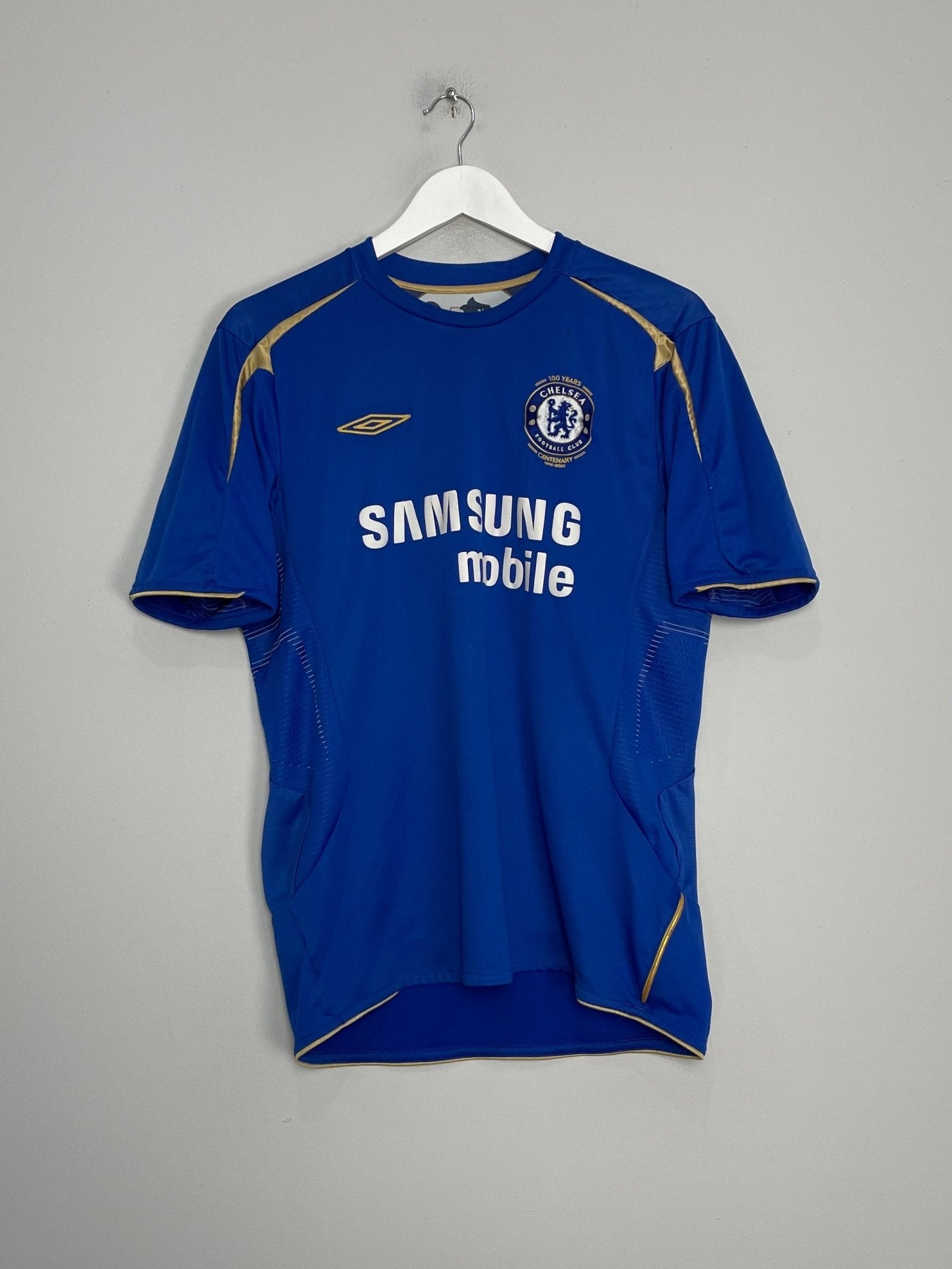 Shop 2005/06 CHELSEA DROGBA #15 *CENTENARY* HOME SHIRT (L) UMBRO, classic football shirts, vintage football shirts & retro soccer jerseys at Cult Kits