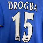 Shop 2005/06 CHELSEA DROGBA #15 *CENTENARY* HOME SHIRT (L) UMBRO, classic football shirts, vintage football shirts & retro soccer jerseys at Cult Kits