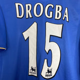 Shop 2005/06 CHELSEA DROGBA #15 *CENTENARY* HOME SHIRT (L) UMBRO, classic football shirts, vintage football shirts & retro soccer jerseys at Cult Kits