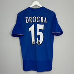 Shop 2005/06 CHELSEA DROGBA #15 *CENTENARY* HOME SHIRT (L) UMBRO, classic football shirts, vintage football shirts & retro soccer jerseys at Cult Kits