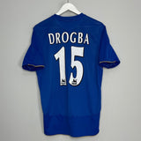 Shop 2005/06 CHELSEA DROGBA #15 *CENTENARY* HOME SHIRT (L) UMBRO, classic football shirts, vintage football shirts & retro soccer jerseys at Cult Kits