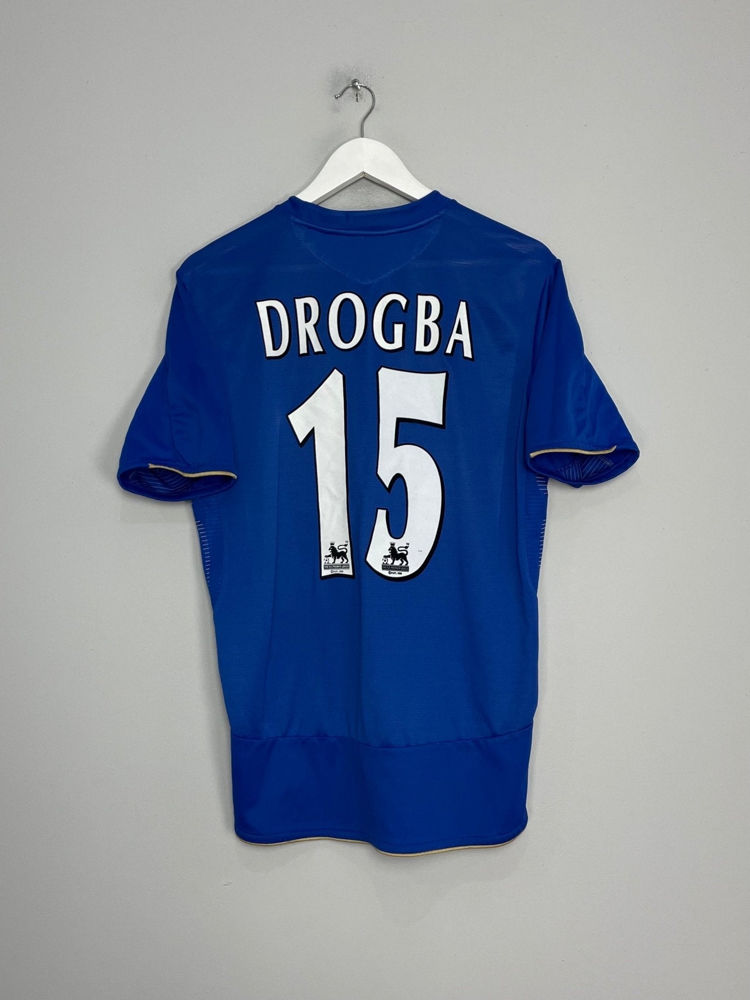 Shop 2005/06 CHELSEA DROGBA #15 *CENTENARY* HOME SHIRT (L) UMBRO, classic football shirts, vintage football shirts & retro soccer jerseys at Cult Kits