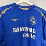 Shop 2005/06 CHELSEA DROGBA #15 *CENTENARY* HOME SHIRT (L) UMBRO, classic football shirts, vintage football shirts & retro soccer jerseys at Cult Kits