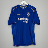 Shop 2005/06 CHELSEA DROGBA #15 *CENTENARY* HOME SHIRT (XL) UMBRO, classic football shirts, vintage football shirts & retro soccer jerseys at Cult Kits