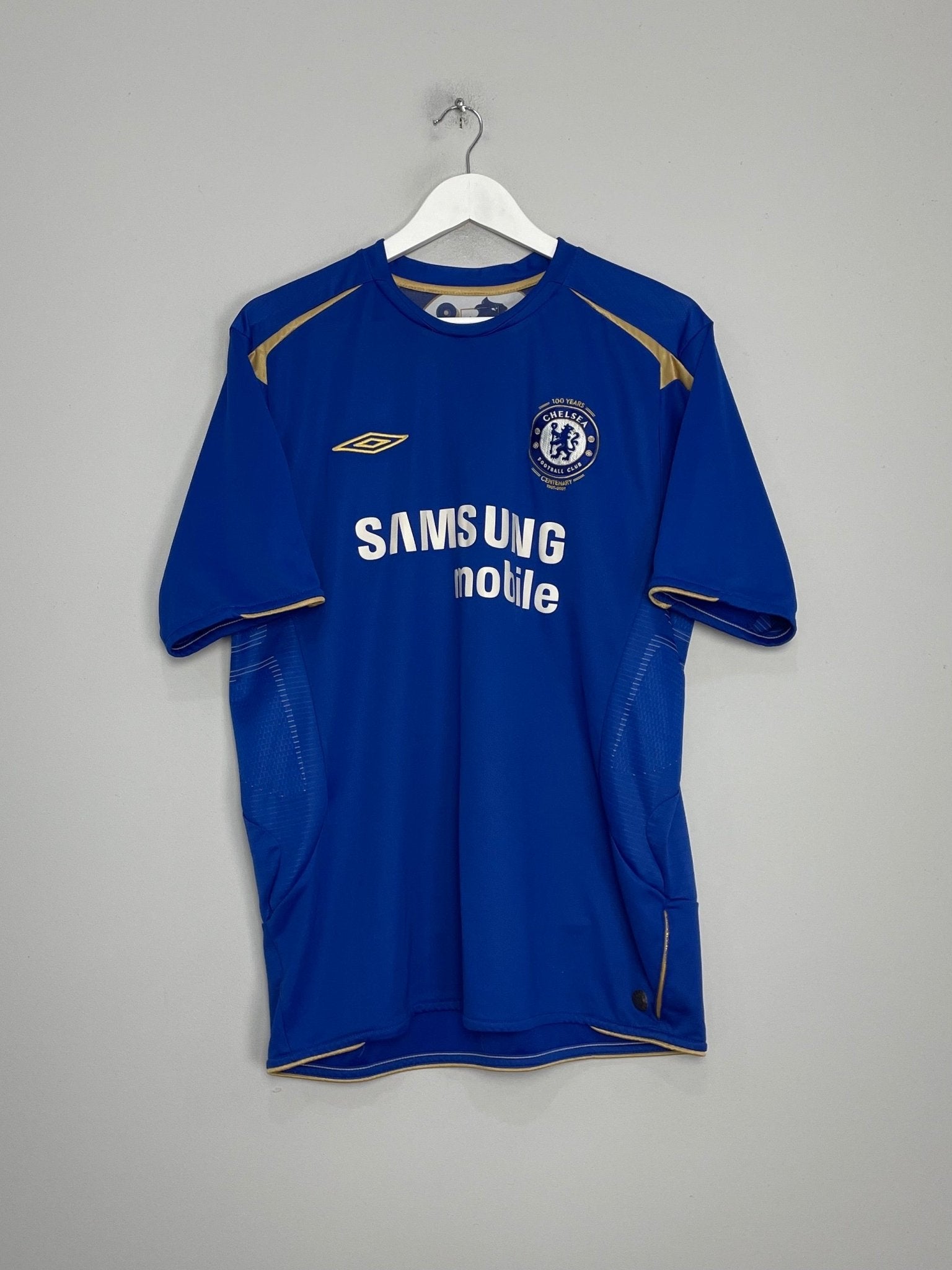 Shop 2005/06 CHELSEA DROGBA #15 *CENTENARY* HOME SHIRT (XL) UMBRO, classic football shirts, vintage football shirts & retro soccer jerseys at Cult Kits