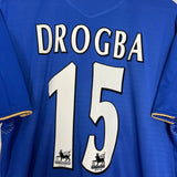 Shop 2005/06 CHELSEA DROGBA #15 *CENTENARY* HOME SHIRT (XL) UMBRO, classic football shirts, vintage football shirts & retro soccer jerseys at Cult Kits