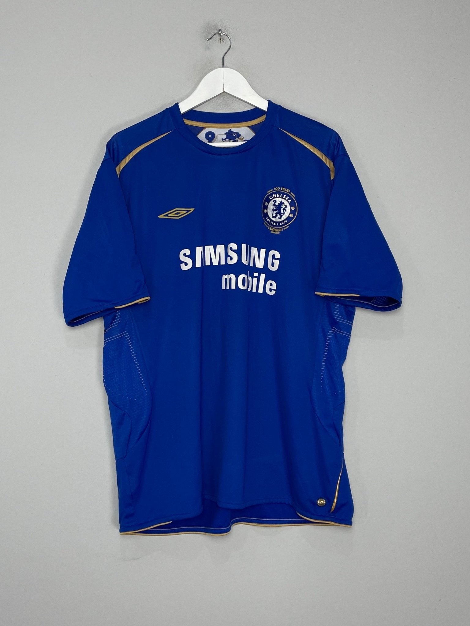 Shop 2005/06 CHELSEA DROGBA #15 *CENTENARY* HOME SHIRT (XXXL) UMBRO, classic football shirts, vintage football shirts & retro soccer jerseys at Cult Kits