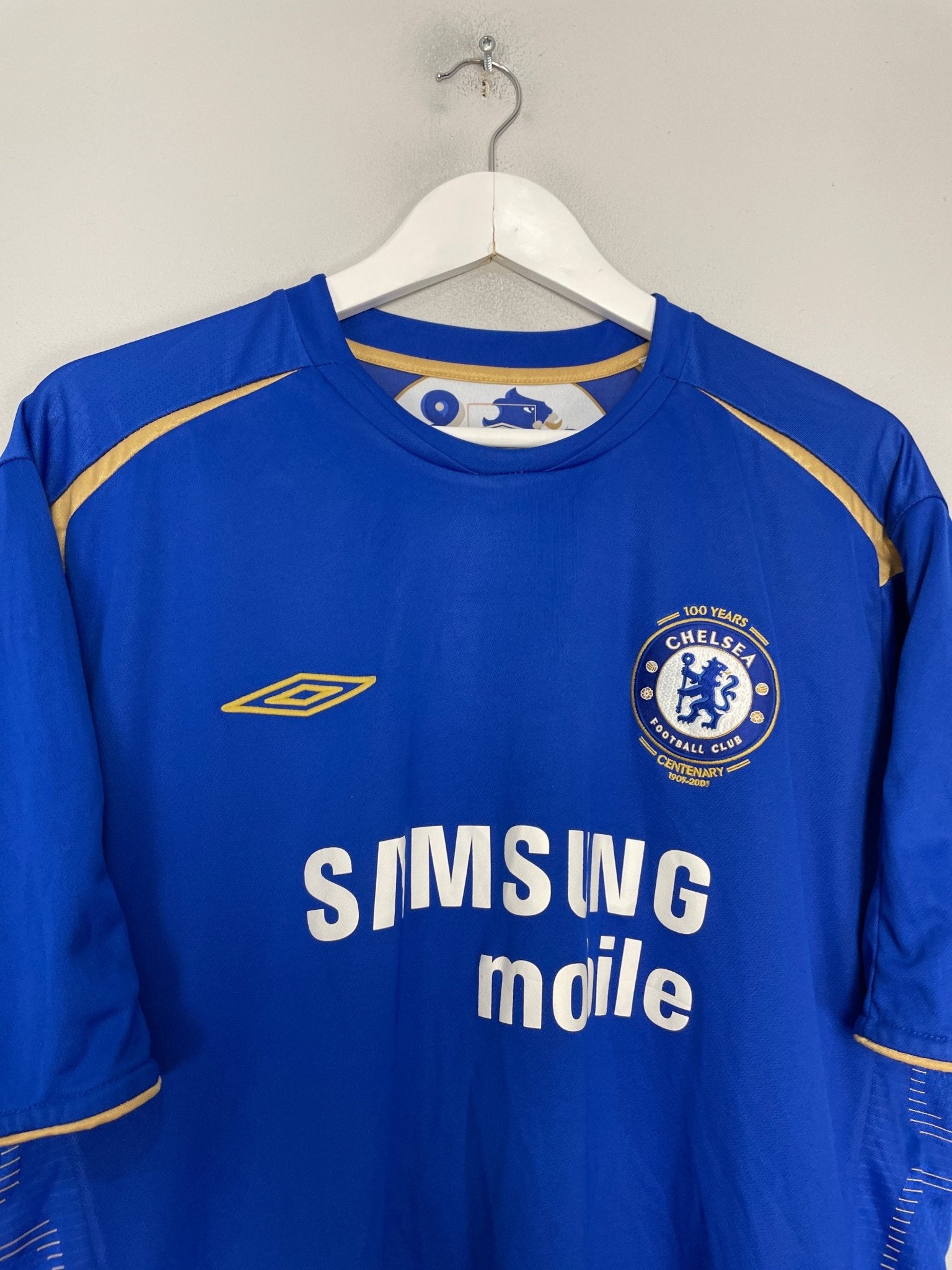 Shop 2005/06 CHELSEA DROGBA #15 *CENTENARY* HOME SHIRT (XXXL) UMBRO, classic football shirts, vintage football shirts & retro soccer jerseys at Cult Kits