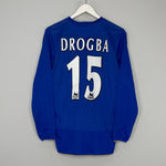 Shop 2005/06 CHELSEA DROGBA #15 *CENTENARY* L/S HOME SHIRT (S) UMBRO, classic football shirts, vintage football shirts & retro soccer jerseys at Cult Kits