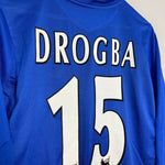 Shop 2005/06 CHELSEA DROGBA #15 *CENTENARY* L/S HOME SHIRT (S) UMBRO, classic football shirts, vintage football shirts & retro soccer jerseys at Cult Kits