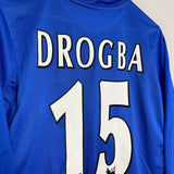 Shop 2005/06 CHELSEA DROGBA #15 *CENTENARY* L/S HOME SHIRT (S) UMBRO, classic football shirts, vintage football shirts & retro soccer jerseys at Cult Kits