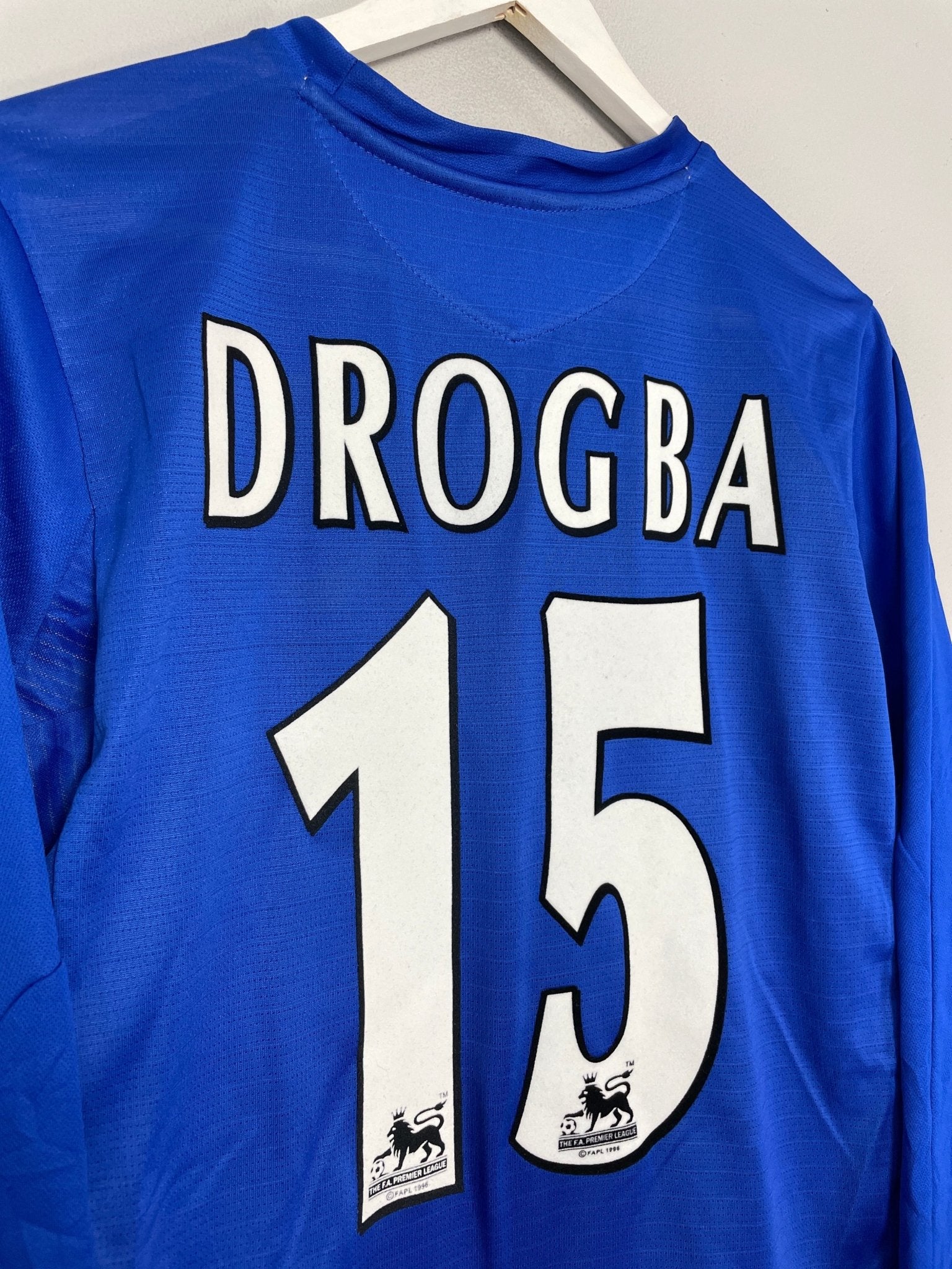 Shop 2005/06 CHELSEA DROGBA #15 *CENTENARY* L/S HOME SHIRT (S) UMBRO, classic football shirts, vintage football shirts & retro soccer jerseys at Cult Kits