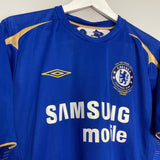 Shop 2005/06 CHELSEA LAMPARD #8 *CENTENARY* HOME SHIRT (L) UMBRO, classic football shirts, vintage football shirts & retro soccer jerseys at Cult Kits