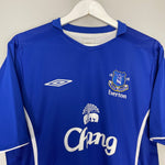 Shop 2005/06 EVERTON FERGUSON #9 HOME SHIRT (L) UMBRO, classic football shirts, vintage football shirts & retro soccer jerseys at Cult Kits