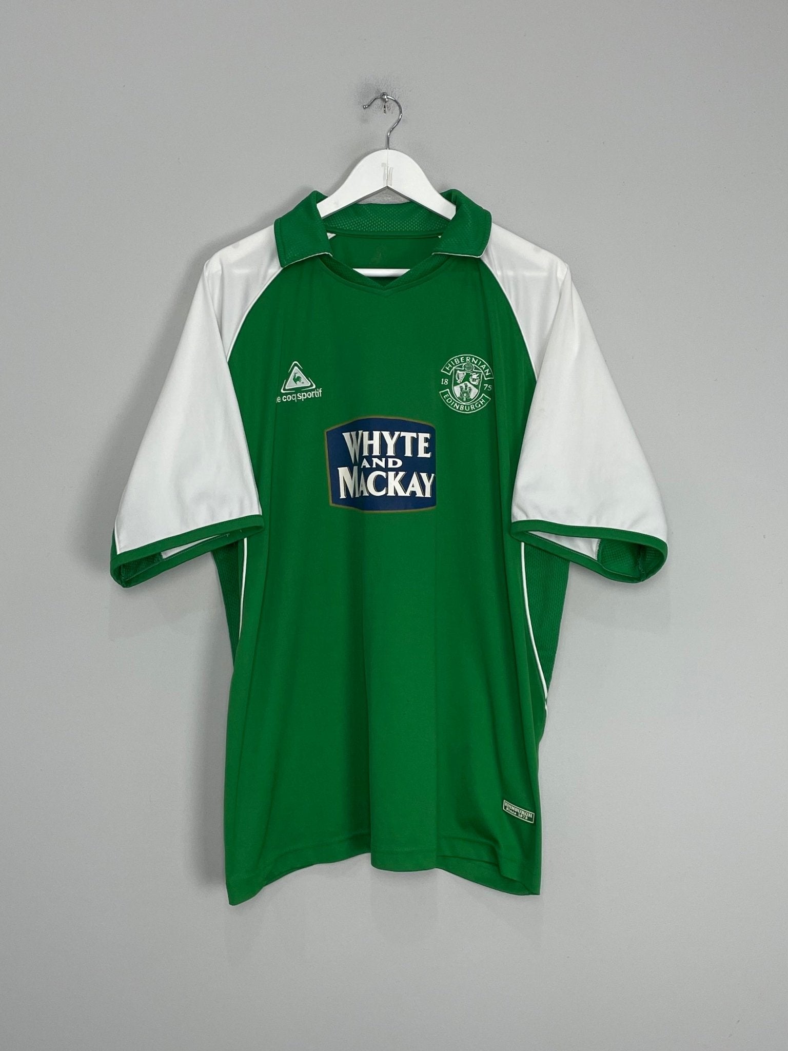 Shop 2005/06 HIBERNIAN HOME SHIRT (XL) LE COQ, classic football shirts, vintage football shirts & retro soccer jerseys at Cult Kits