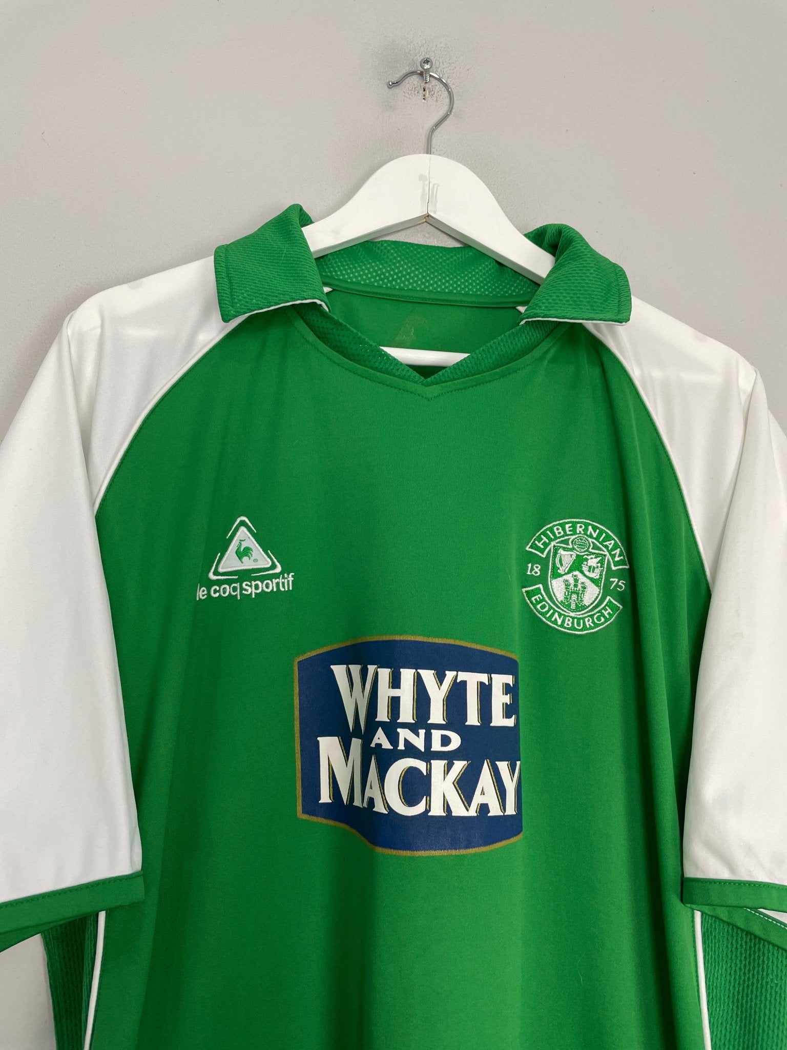 Shop 2005/06 HIBERNIAN HOME SHIRT (XL) LE COQ, classic football shirts, vintage football shirts & retro soccer jerseys at Cult Kits