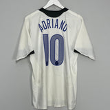 Shop 2005/06 INTER MILAN ADRIANO #10 AWAY SHIRT (L) NIKE, classic football shirts, vintage football shirts & retro soccer jerseys at Cult Kits