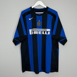Shop 2005/06 INTER MILAN ADRIANO #10 HOME SHIRT (XL) NIKE, classic football shirts, vintage football shirts & retro soccer jerseys at Cult Kits