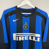 Shop 2005/06 INTER MILAN ADRIANO #10 HOME SHIRT (XL) NIKE, classic football shirts, vintage football shirts & retro soccer jerseys at Cult Kits