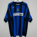 Shop 2005/06 INTER MILAN ADRIANO #10 HOME SHIRT (XXL) NIKE, classic football shirts, vintage football shirts & retro soccer jerseys at Cult Kits
