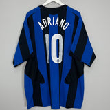 Shop 2005/06 INTER MILAN ADRIANO #10 HOME SHIRT (XXL) NIKE, classic football shirts, vintage football shirts & retro soccer jerseys at Cult Kits