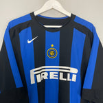 Shop 2005/06 INTER MILAN ADRIANO #10 HOME SHIRT (XXL) NIKE, classic football shirts, vintage football shirts & retro soccer jerseys at Cult Kits