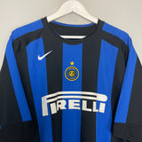 Shop 2005/06 INTER MILAN ADRIANO #10 HOME SHIRT (XXL) NIKE, classic football shirts, vintage football shirts & retro soccer jerseys at Cult Kits
