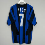 Shop 2005/06 INTER MILAN FIGO #7 HOME SHIRT (L) NIKE, classic football shirts, vintage football shirts & retro soccer jerseys at Cult Kits